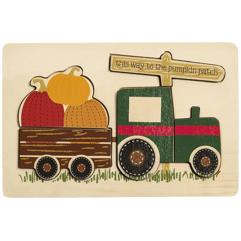 Pumpkin Patch Wood Puzzle.