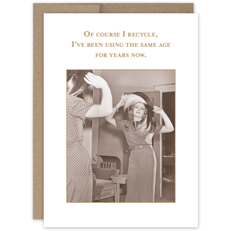 Of course I recycle Birthday Card SM699.