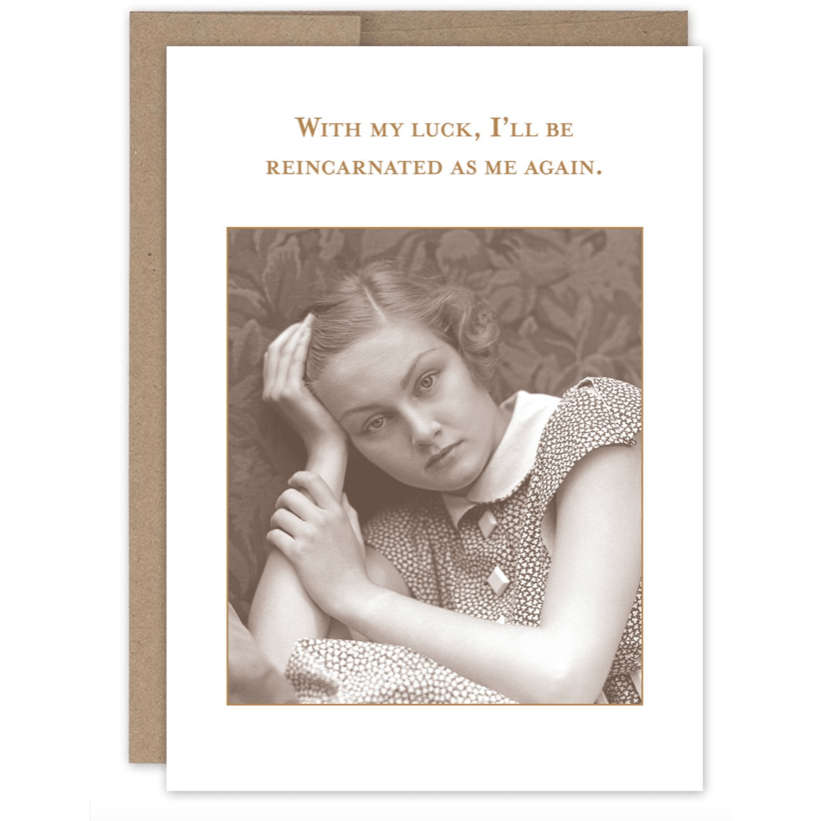 Reincarnated Birthday Card SM697 - White Farmhouse Flowers