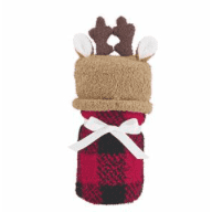 Reindeer Blanket and Hat Set.