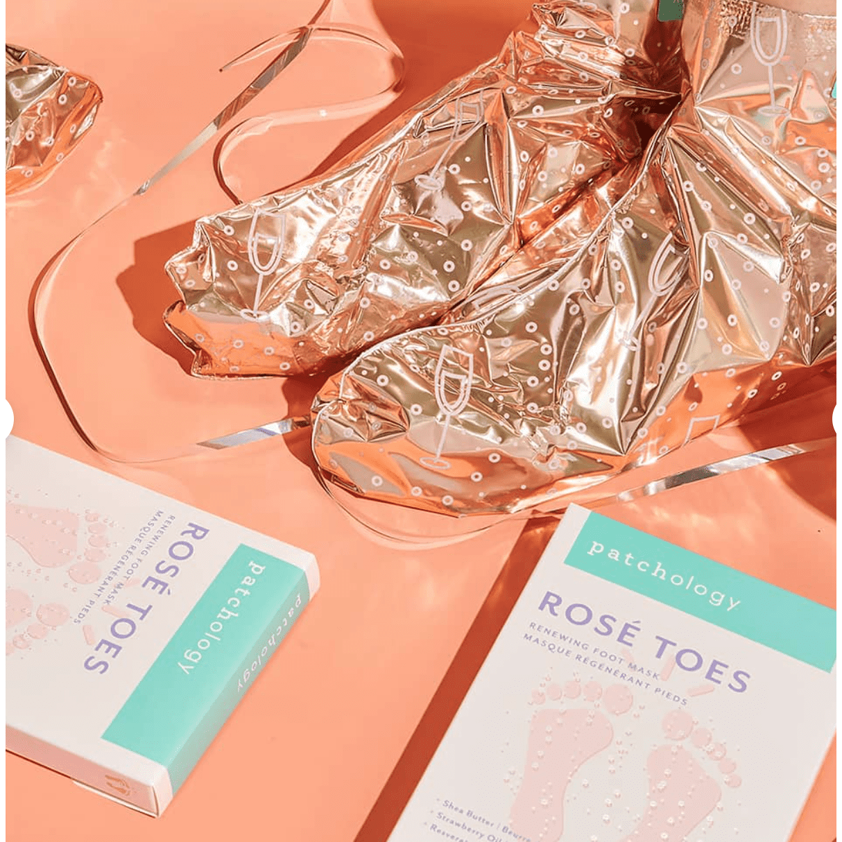 Rose' Toes Foot Mask - White Farmhouse Flowers