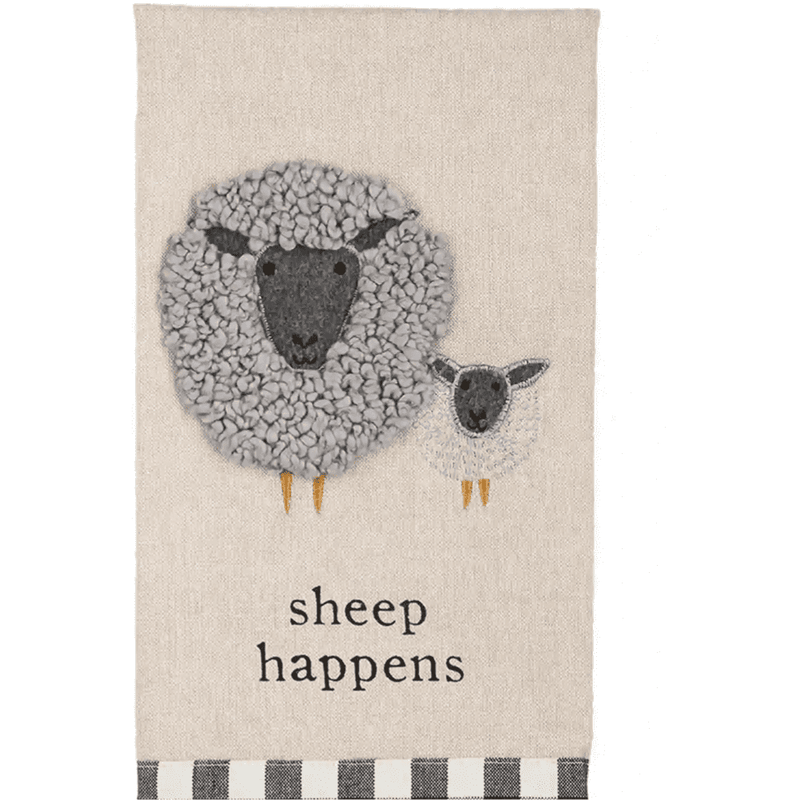 Sheep Applique Towel.