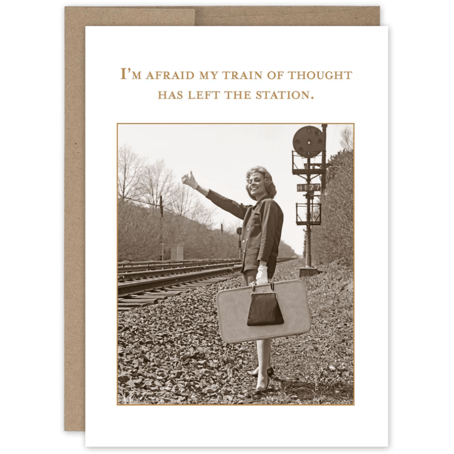 Train of Thought Birthday Card SM369 - White Farmhouse Flowers