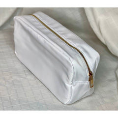 White Large Nylon Cosmetic Bag